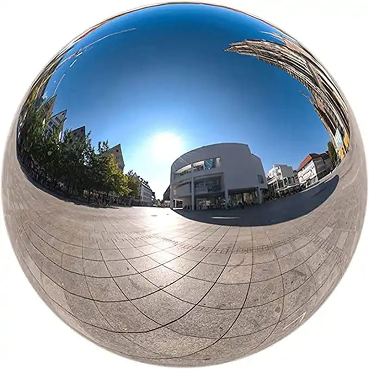 20" Hanging Silvery Inflatable Mirror Ball Giant Disco Inflatable Mirror Balloon Large Reflective Christmas Spheres For Stage Decoration