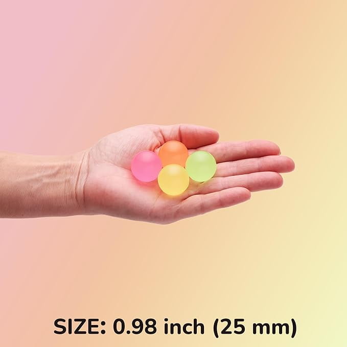 25 mm Glow in The Dark Bouncy Balls - Glow Party Bouncing Balls for Kids
