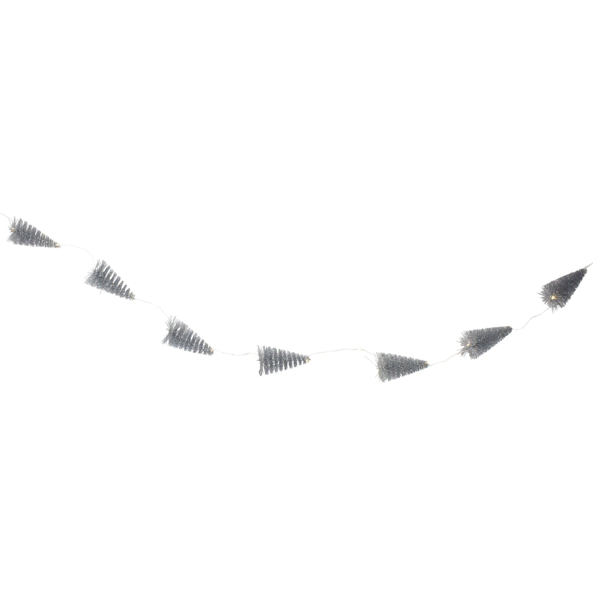 Northlight LED Lighted Battery Operated Mini Sisal Tree Christmas Garland - 6.5' - Warm White