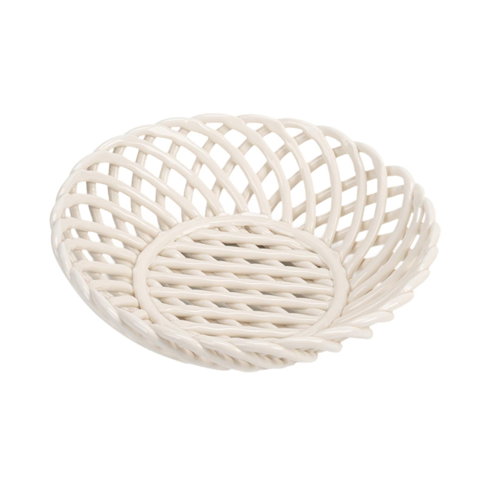 FashionCha Ceramic Fruit Bowl Food Dish Kitchen Utensils Desk Decorative Round Multipurpose 15.5cmx15.5cmx5.8cm