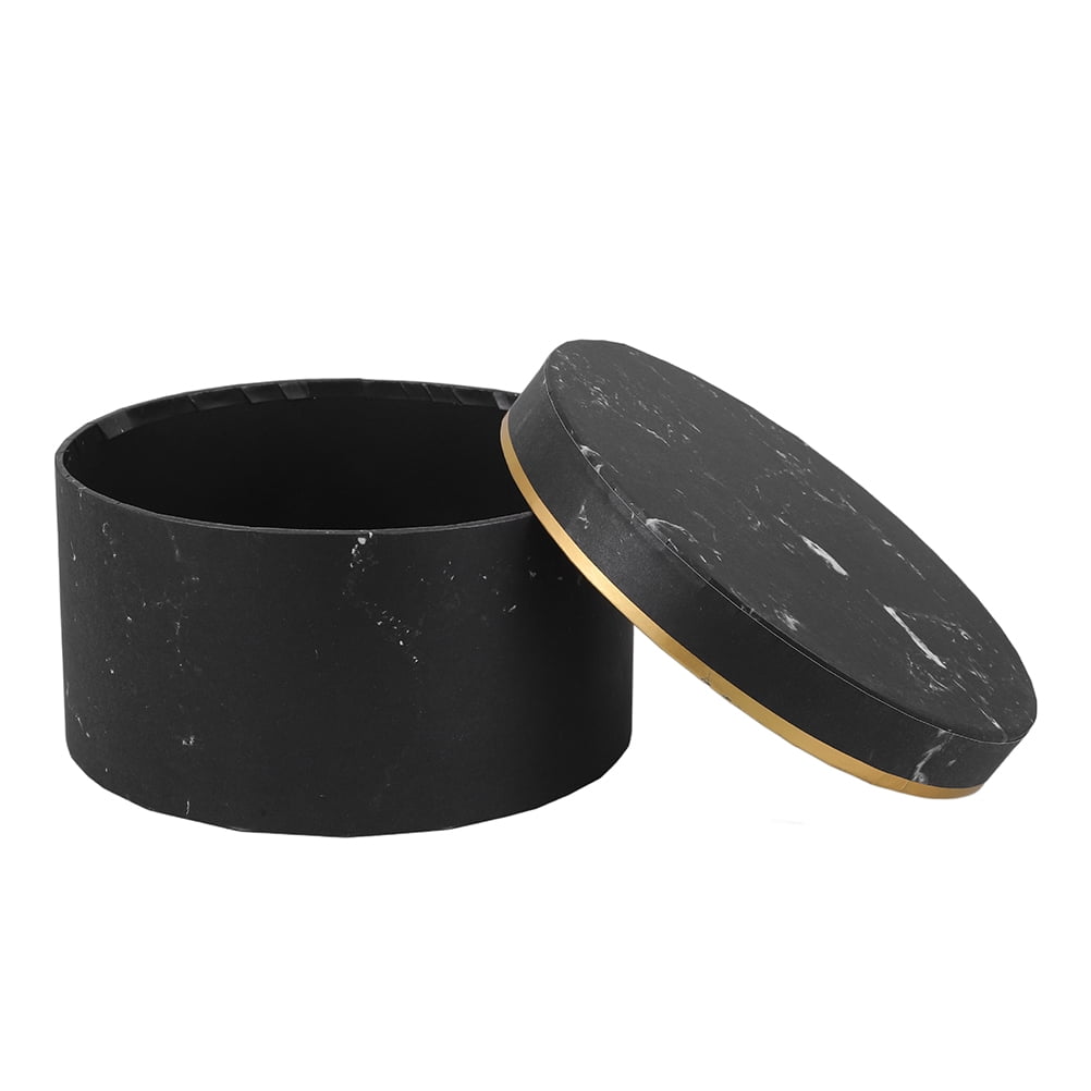 Masteelf 2pcs Marble Flower Box Round Present Box For Preserved Flowers Marbling Present Wrapping Box Round Flower Packing Box Wedding Present Packing Box