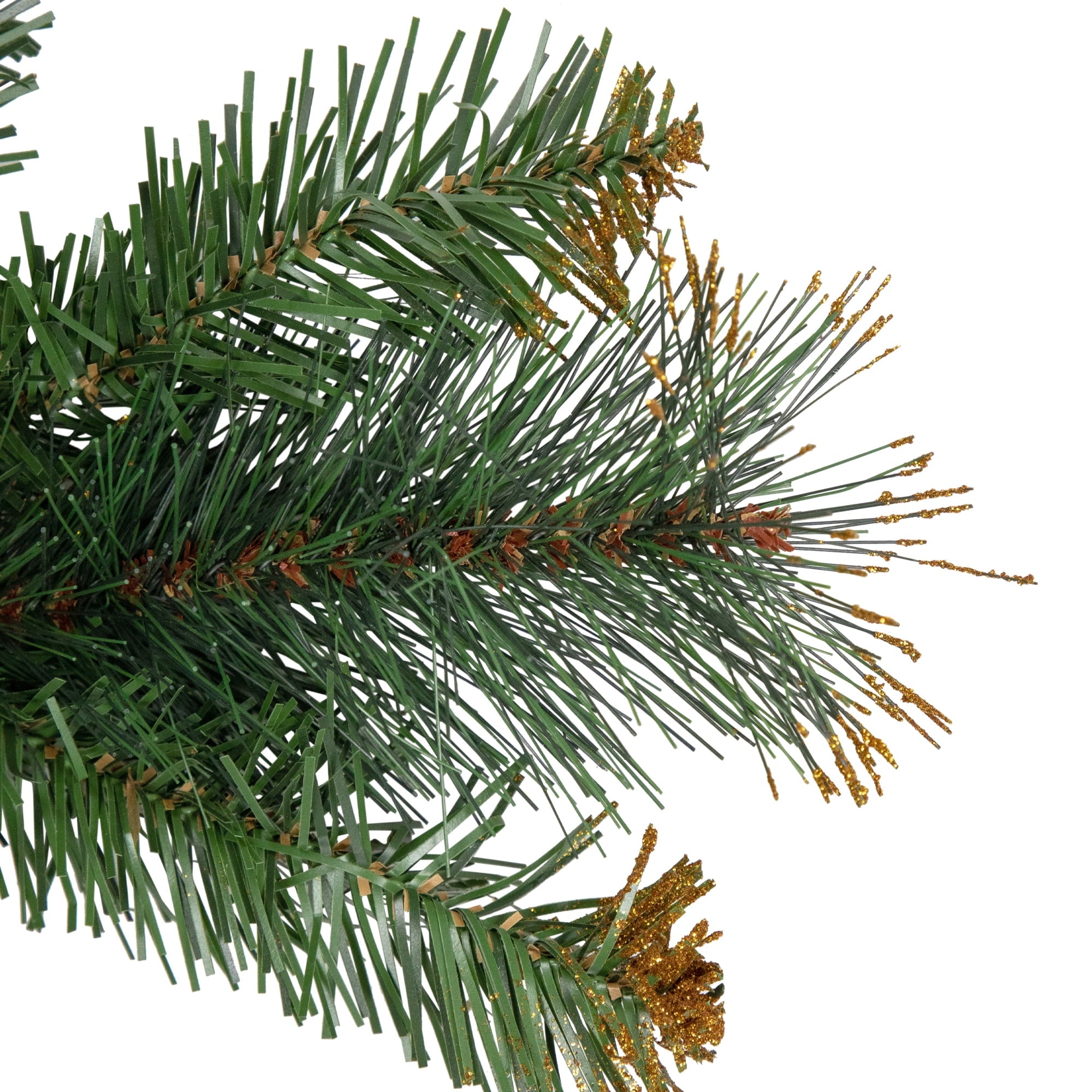 Northlight Pre-Lit Yorkville Pine Glittered Artificial Christmas Garland - 9' x 10" - Clear Lights