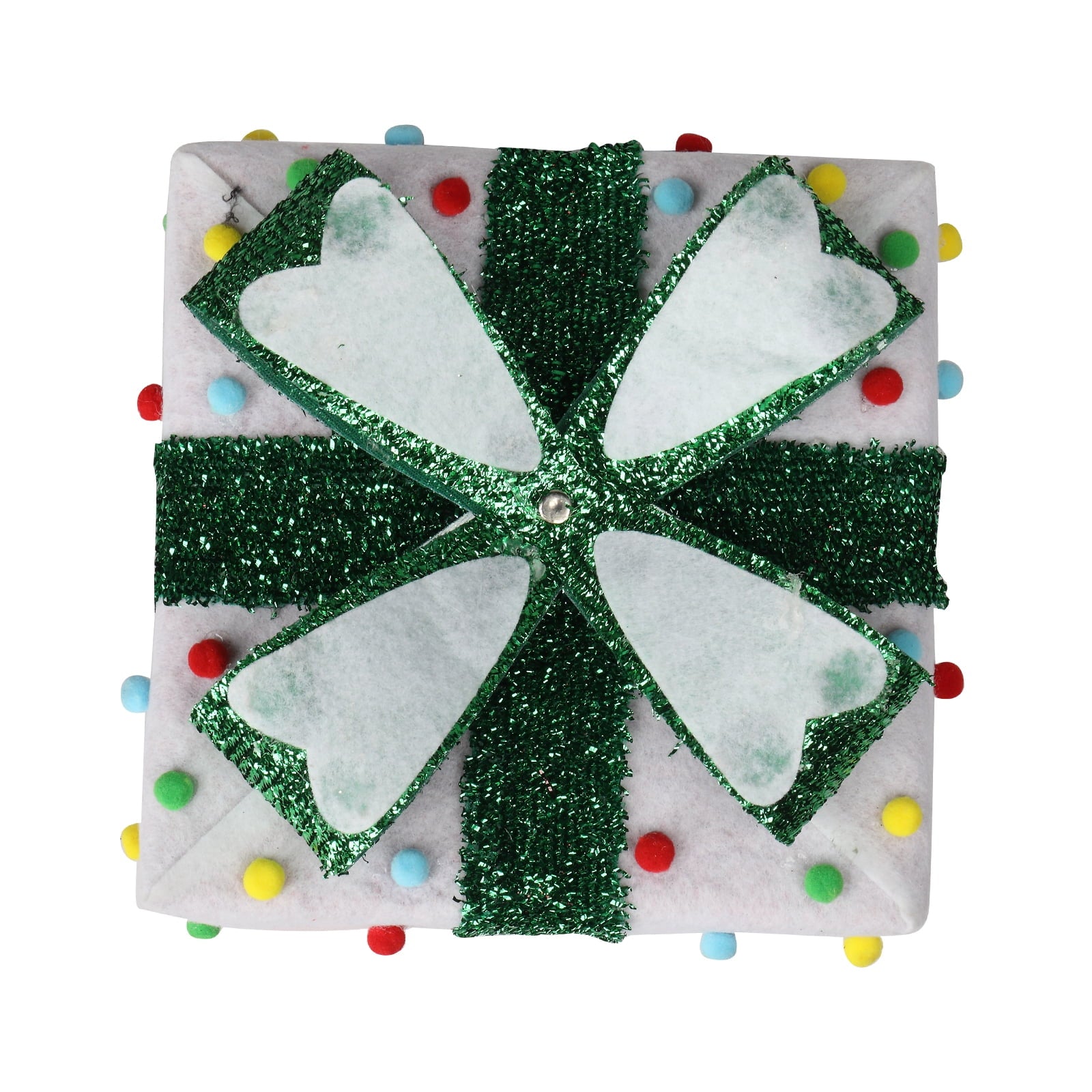Set of 3 Lighted Gift Boxes Christmas Decoration,DFITO Iceberg Effect Colorful Small Cotton Balls Garden Gift Box Decoration