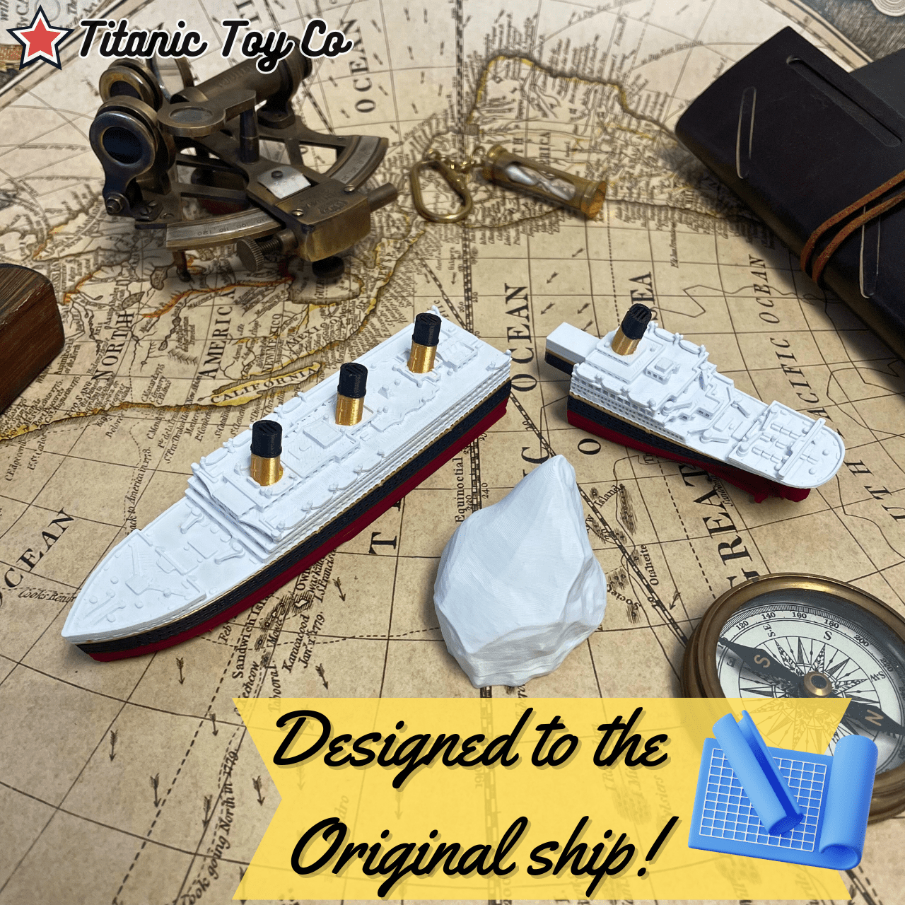 3 Pk Split In Half Titanic & Britannic & Olympic Bath Boat And Pool Toy,Break In Half RMS Titanic Toys For Kids, Historically Accurate Breakable Titanic Toy, Titanic Ship, Titanic Cake Topper, Titani