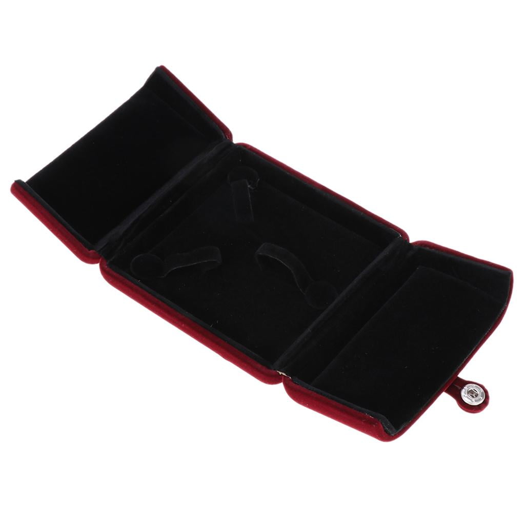 2x Graceful Soft Velvet Gift Box Jelry Holding Box for Women Lady Proposal Engagement Jelry Gift Storage Case