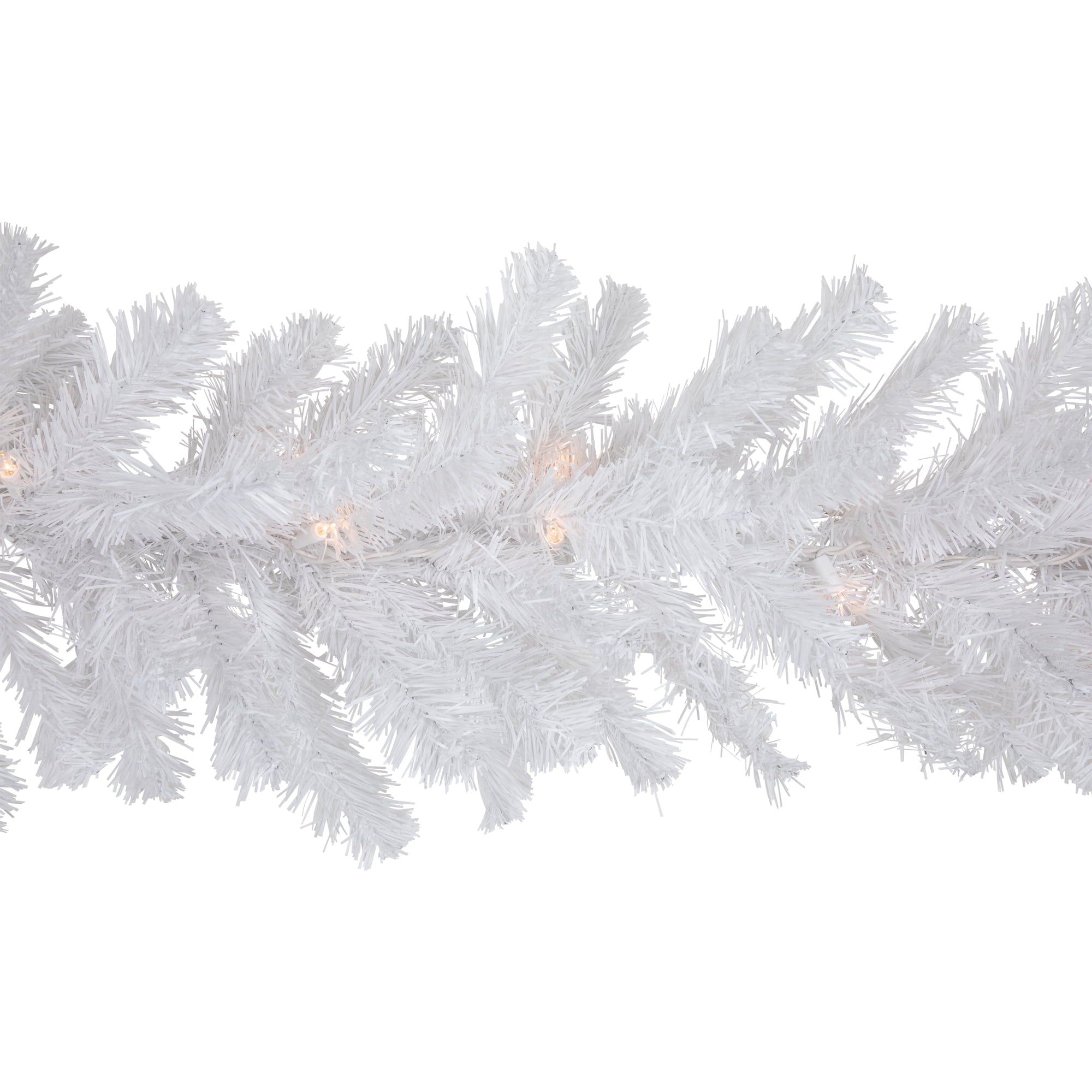 Northlight 9' x 8" Prelit Snow White Artificial Christmas Garland - Clear Lights