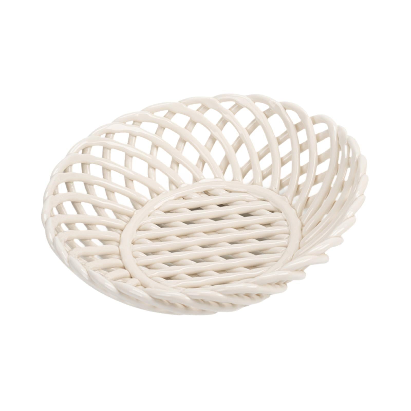 FashionCha Ceramic Fruit Bowl Food Dish Kitchen Utensils Desk Decorative Round Multipurpose 15.5cmx15.5cmx5.8cm