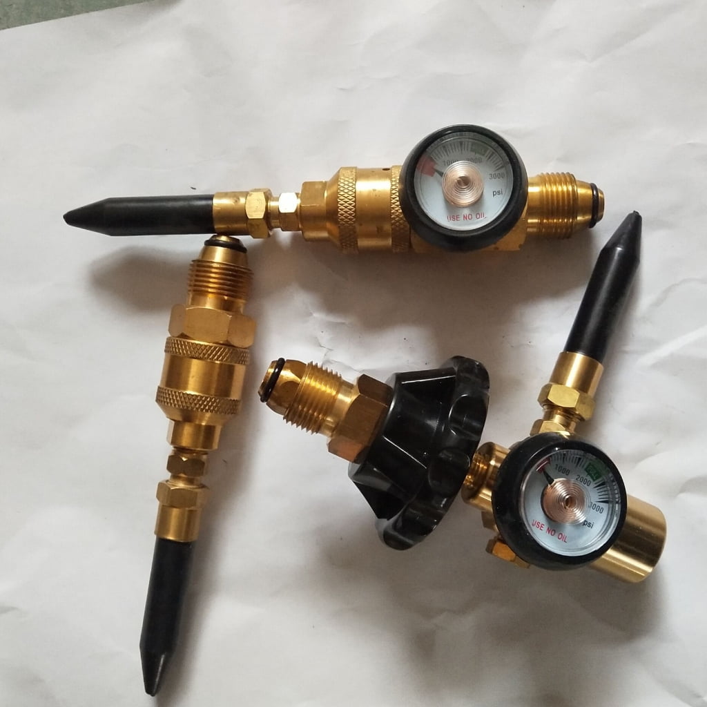 Lerpwige 0-3000PSI Flows Inflator Regulator Latex Balloon Filler for CGA580 Tanks Valves