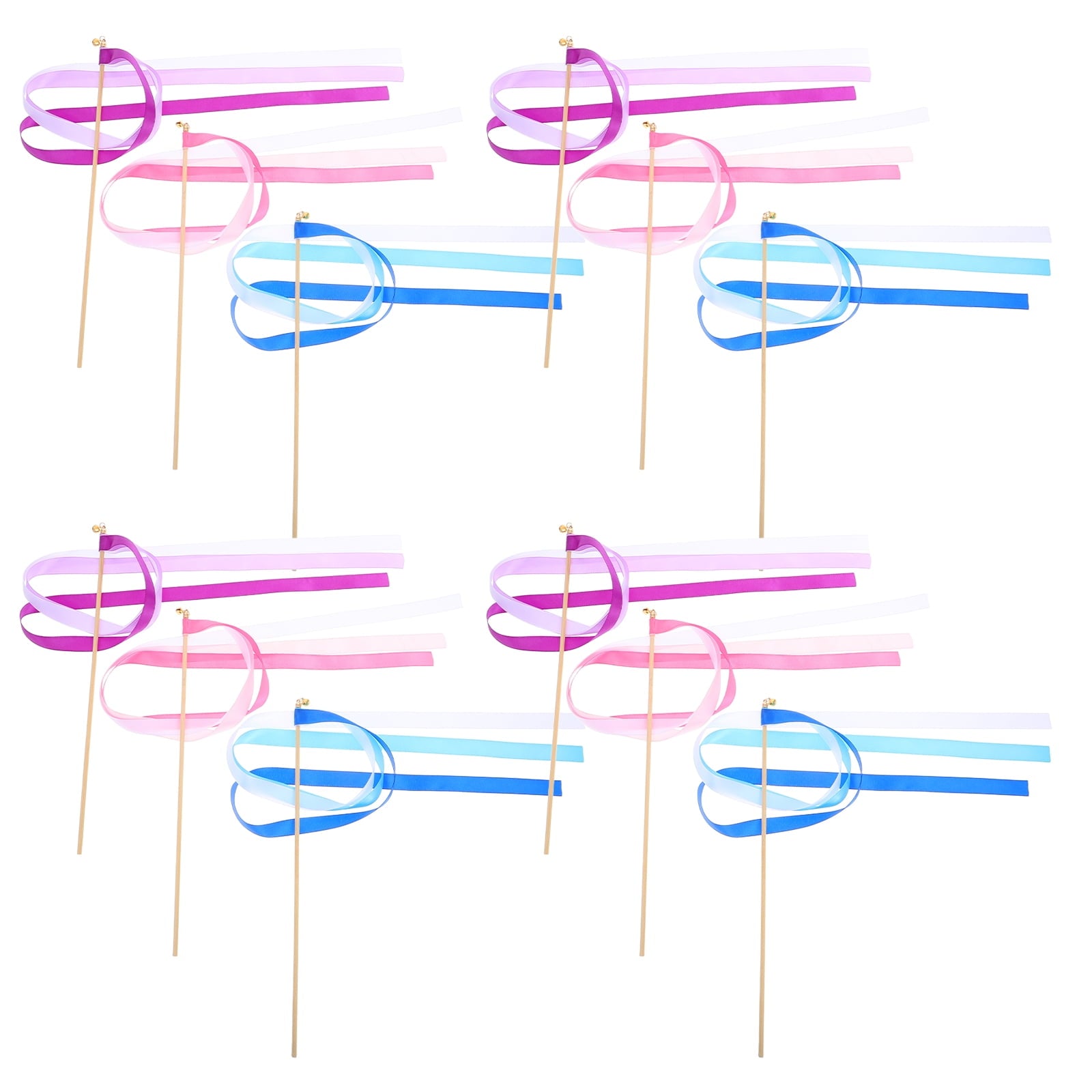 30Pcs Colorful Ribbon Wands for Wedding Party and Birthday Decorations Vibrant Streamers on Sticks