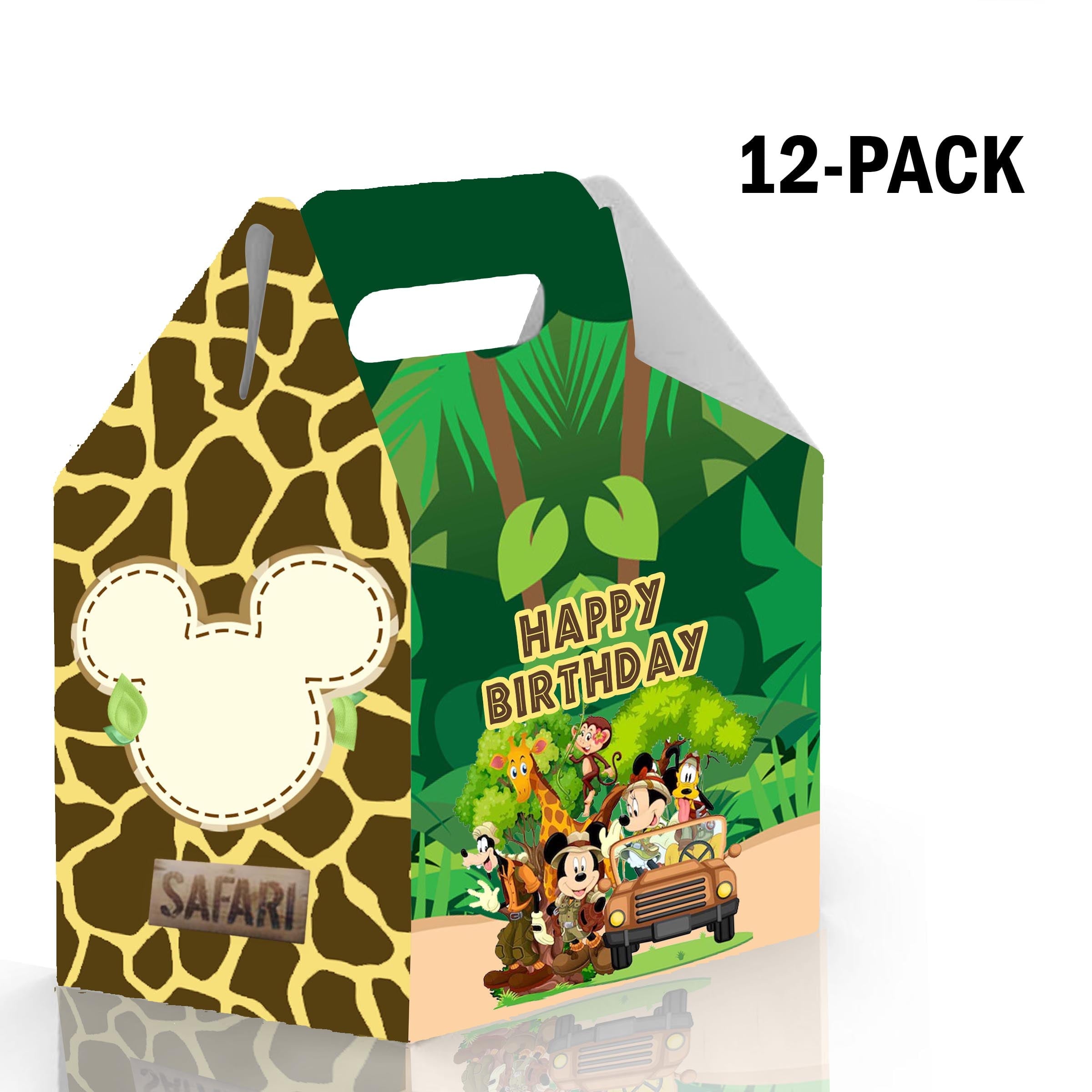 Mouse Safari Gable Candy Box - 12pack - Size 4.4 x4.5 x3in - Birthday