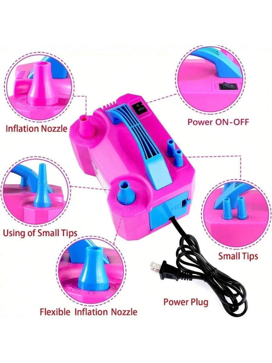 QQA  Portable Electric Balloon Pump/Electric Balloon Inflator Decoration, Suitable For Parties, Gifts, Wedding Celebrations, Holiday Party Decoration, Balloon Pump,Red