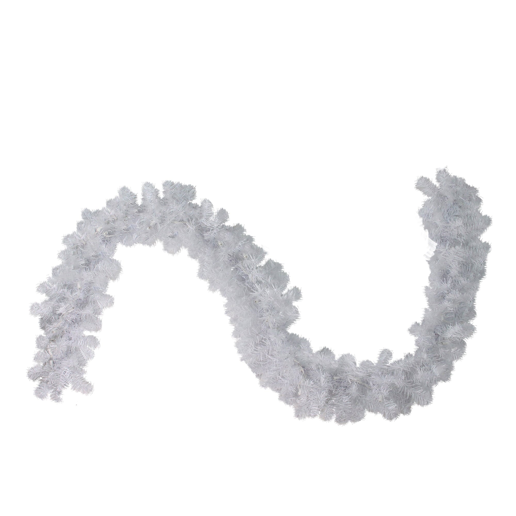 9' x 12" White Crystal Spruce Artificial Christmas Garland - Unlit