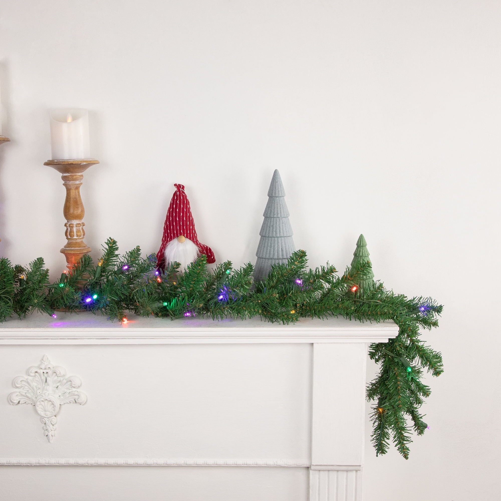 9' x 12" Pre-Lit Winona Fir Artificial Christmas Garland Multi LED Lights