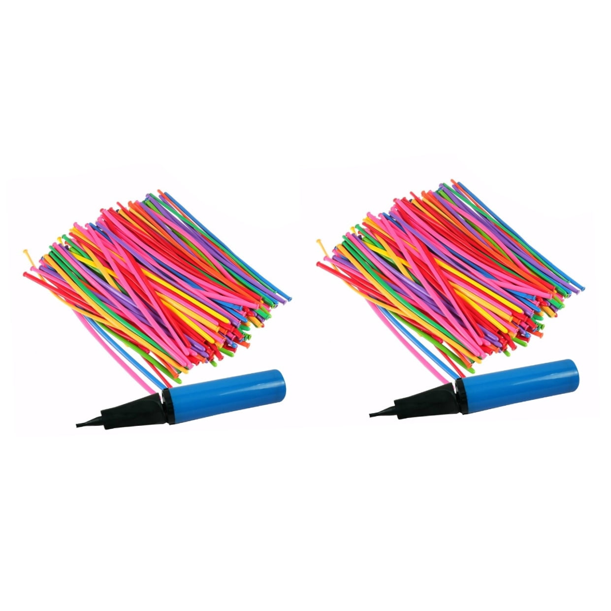 MLINS 402 Pcs  1.5G Long Balloons Twisting Latex Balloons Assorted Color Long Balloons with Hand Pump (Random Color)