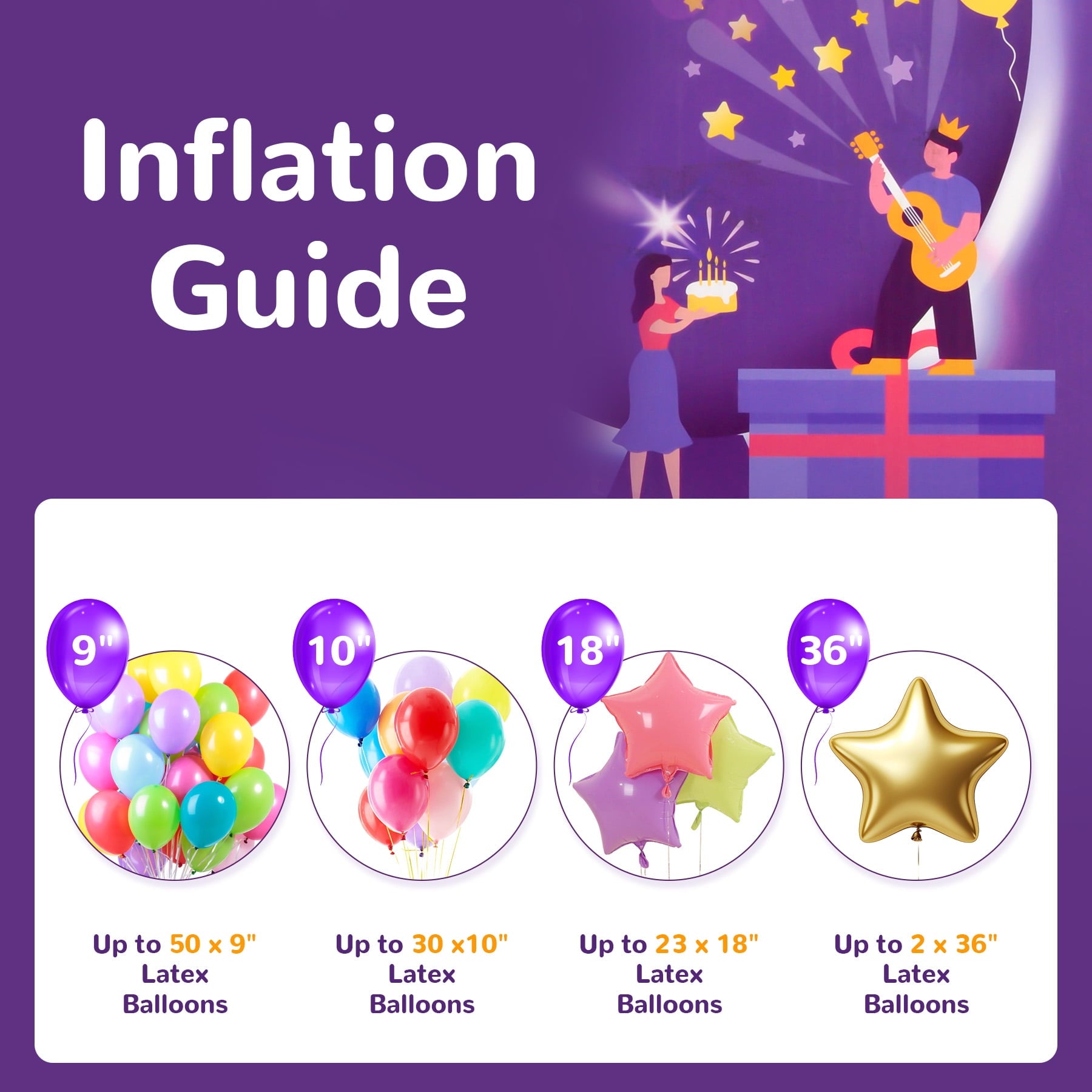 Soyishi 13.4L Helium Tank up to 50 Latex Balloons Helium Tank for Balloons at Home Helium Balloon Pump Kit Blend