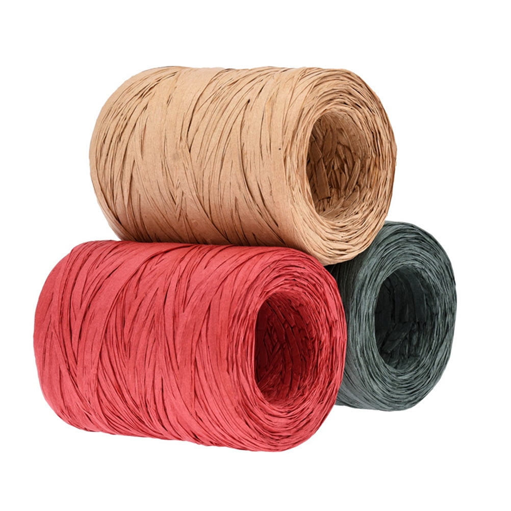 Raindrops  3 Pieces Christmas Decor Rattan Material Raffia Rope Wrapping Gift Boxes