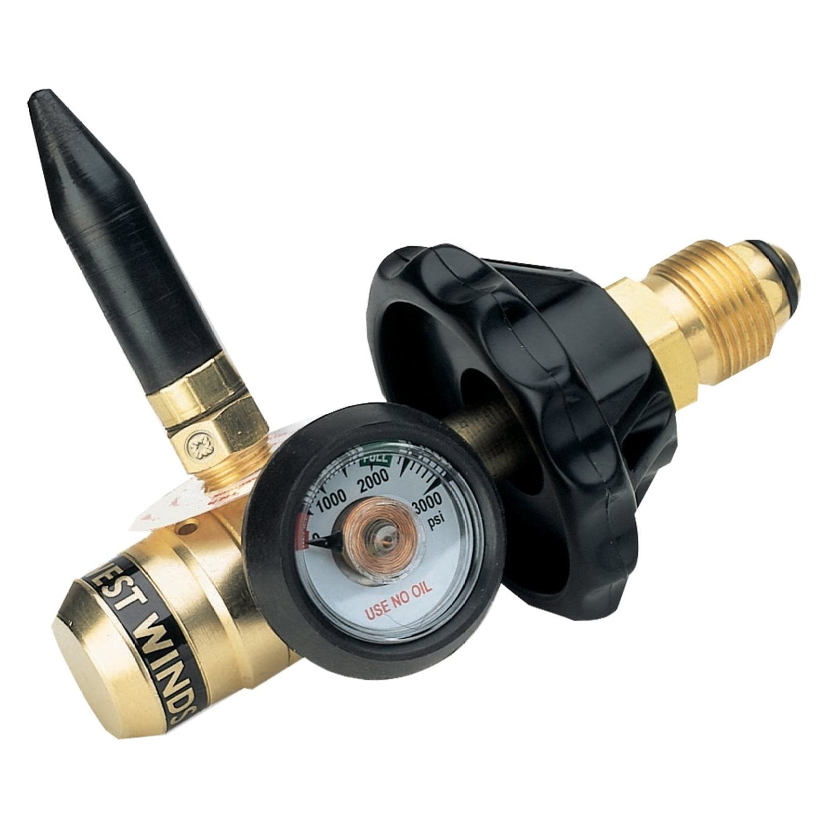 RPB-6HG Balloon Inflator - Heavy Duty Brass Helium Inflator with Quick Tie Hook & Filter - CGA3000 PSI - Latex Balloon Inflation for Parties & Events