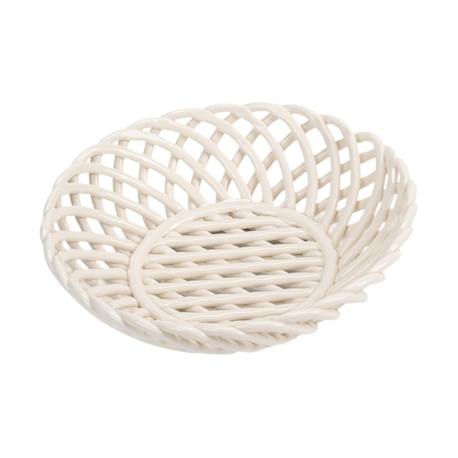 FashionCha Ceramic Fruit Bowl Food Dish Kitchen Utensils Desk Decorative Round Multipurpose 15.5cmx15.5cmx5.8cm