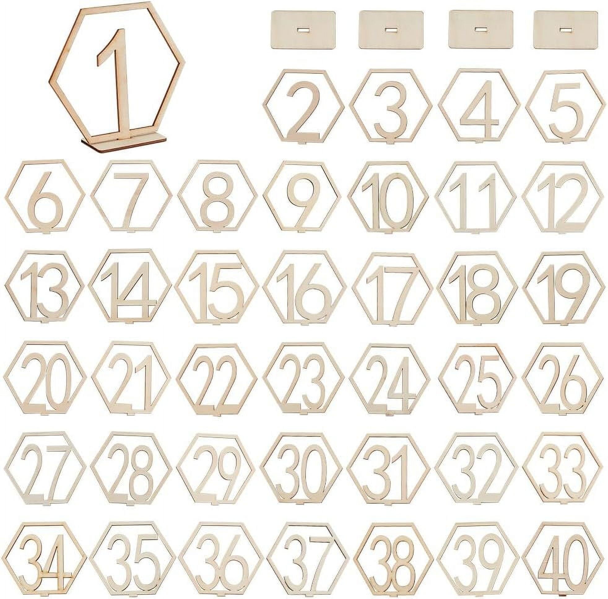 30pcs Acrylic Tent Table Numbers 1-30 Double Sided Table Numbers Signs Number Table Tent Acrylic Numbers Cards Signs for Wedding Party Banquets Receptions Dinner