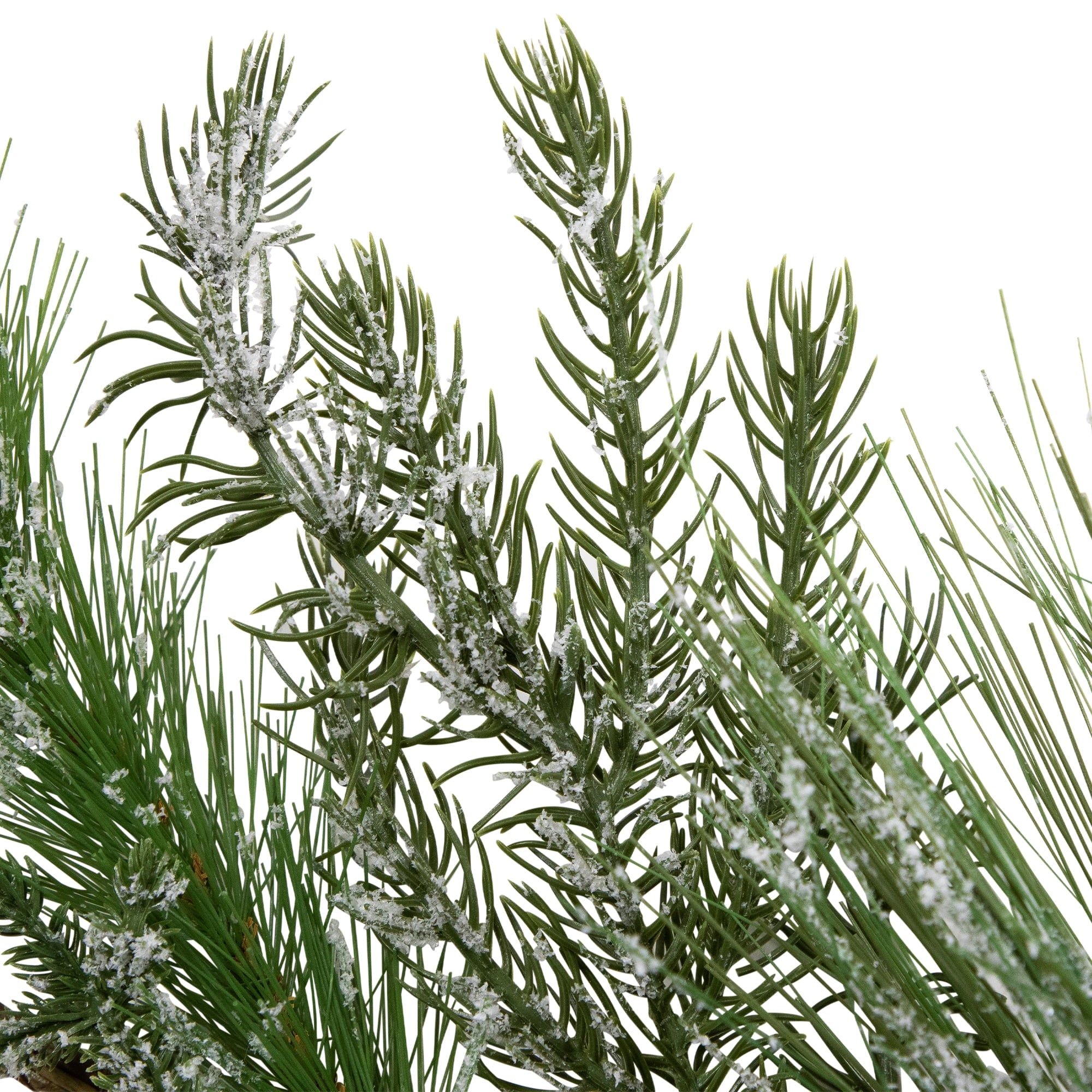 Northlight Frosted Mixed Pine and Cedar with Pinecones Artificial Christmas Garland - 5' x 10" -