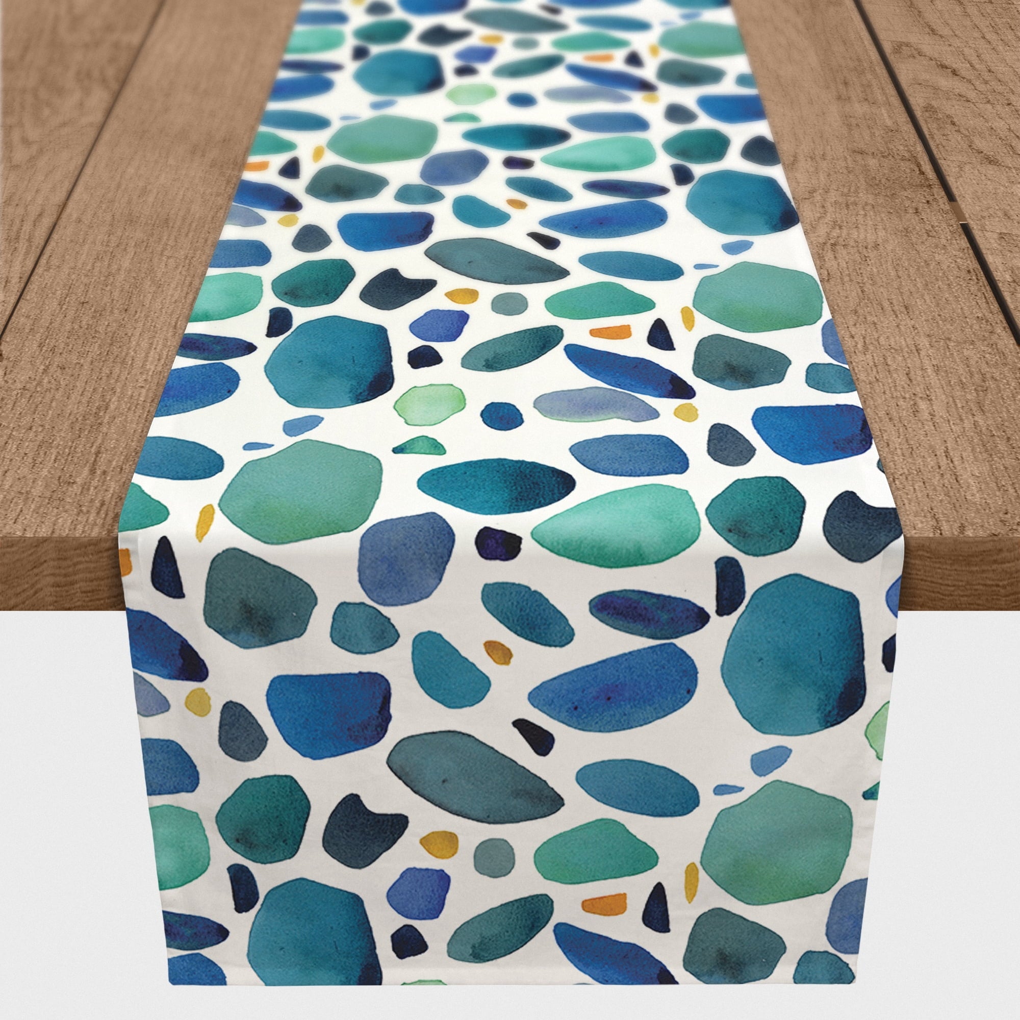 Creative Products Sea Glass 16 x 72 Poly Twill Table Runner