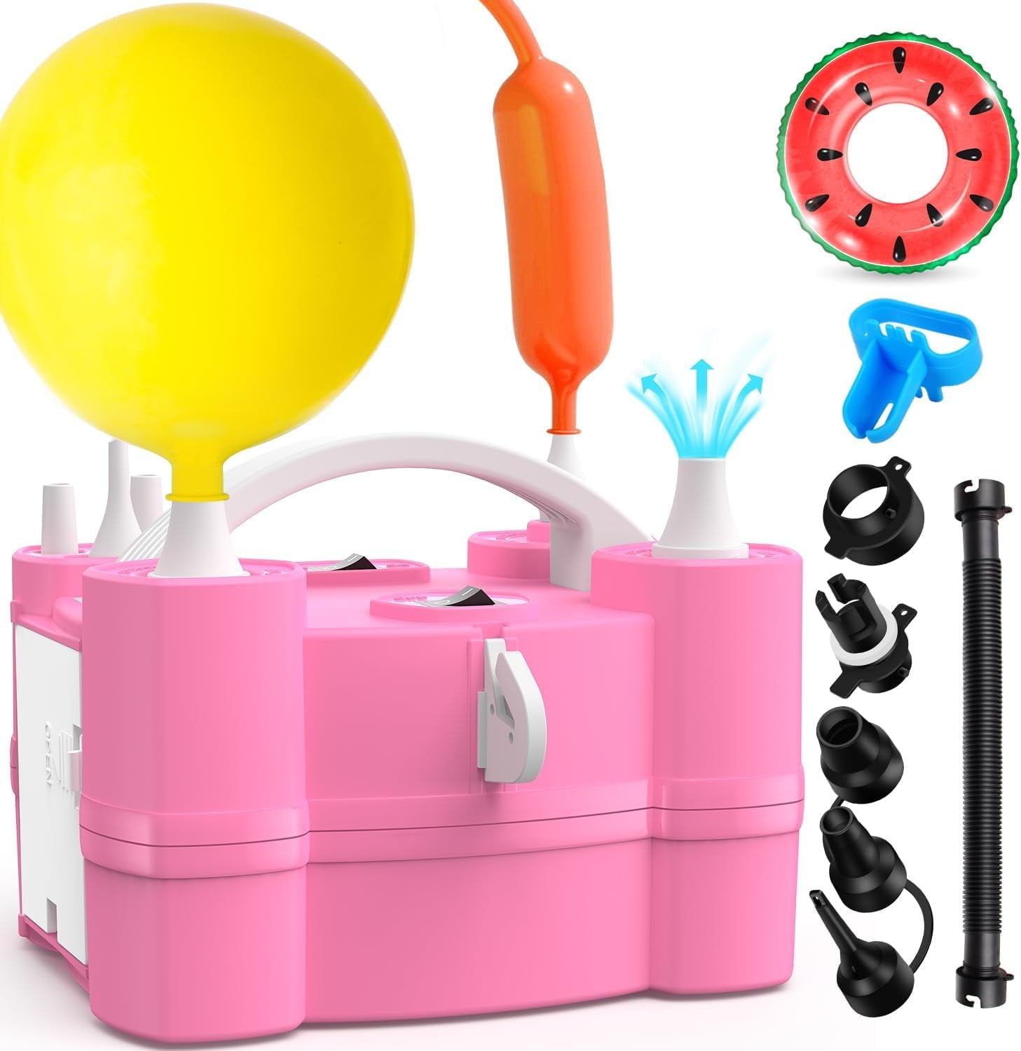 Balloon pump three in one electric air pump, suitable for all balloons and inflators, triple inflation port, quick inflator and deflation machine