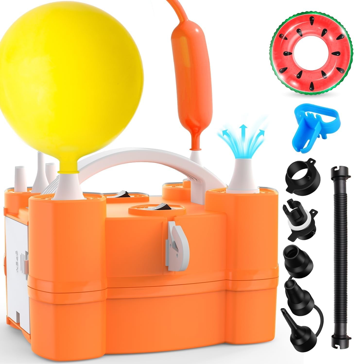 Balloon pump three in one electric air pump, suitable for all balloons and inflators, triple inflation port, quick inflator and deflation machine