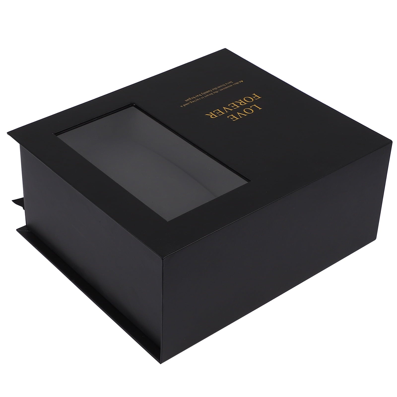 COSMOBETTY 1Pack Black Cardboard Flower Wrapping Box for Bouquet Portable Storage Case 9.8x8.5x4.1in