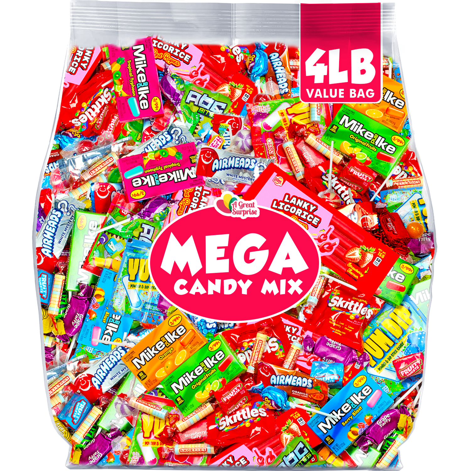 Candy Mix for Halloween - 4 Pounds - Assorted Candies Bulk - Pinata Stuffer - Individually Wrapped - Party Variety Bag
