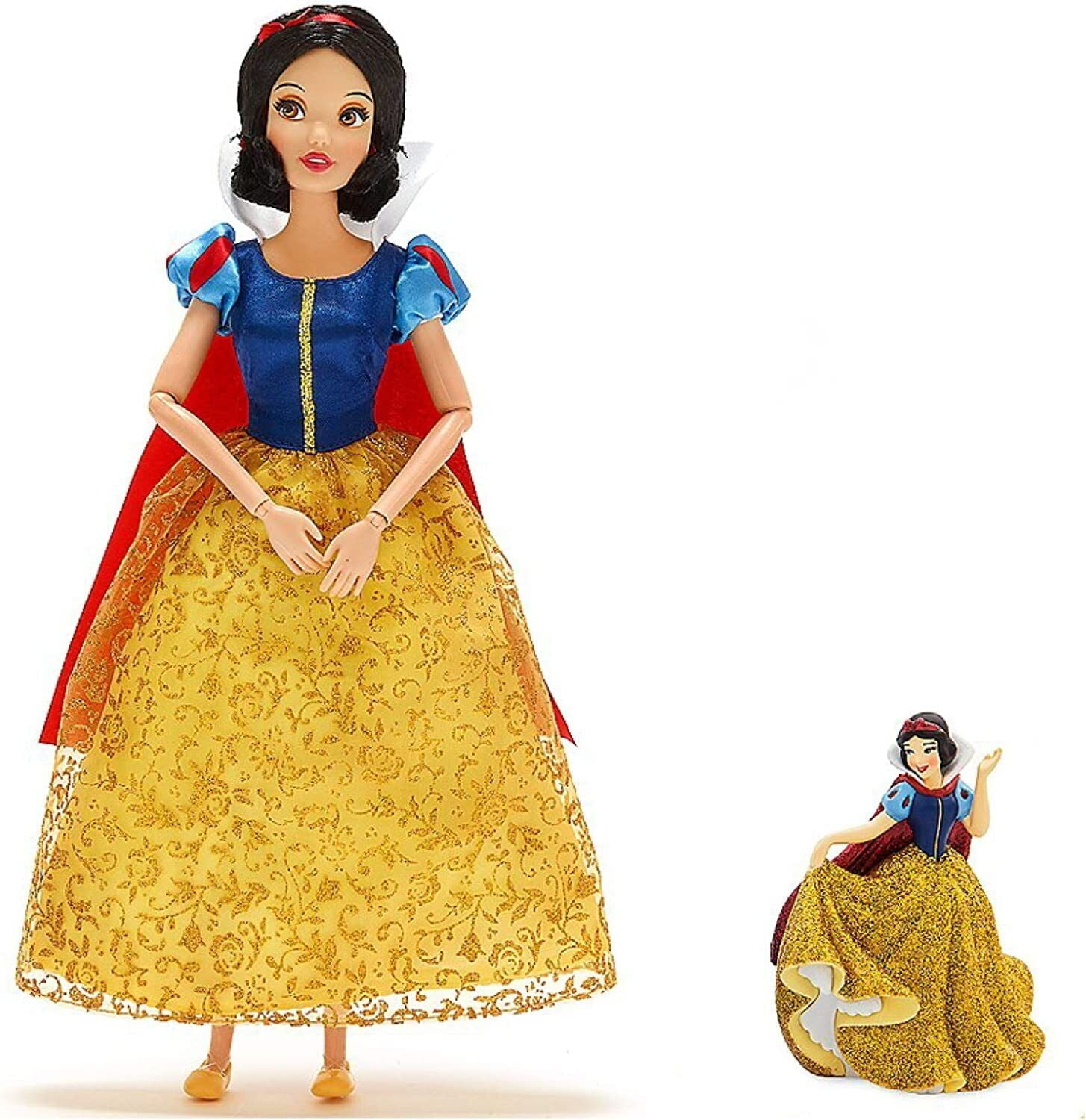 Classic Princess Snow White 11.5” Doll & 4" PVC Figure Figurine Cake Topper NEW