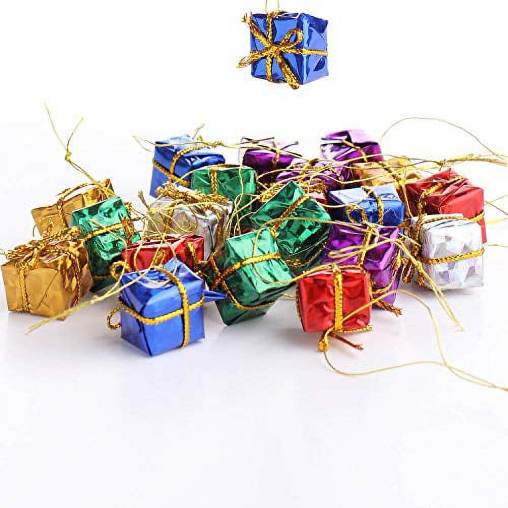 Factory Direct Craft Package of 144 Miniature Assorted Foil Gift Boxes for Christmas & Holiday Decorating and Tree Ornaments