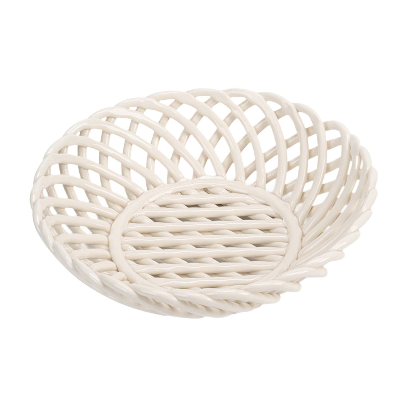 FashionCha Ceramic Fruit Bowl Food Dish Kitchen Utensils Desk Decorative Round Multipurpose 15.5cmx15.5cmx5.8cm