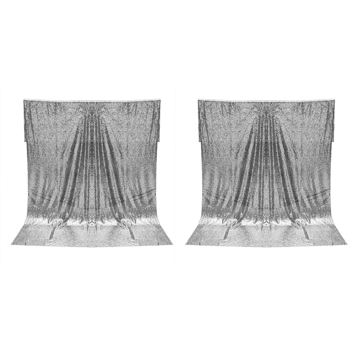 HOMEMAXS 2 Pieces Shimmer Sequin Fabric Bridal Shower Decoration Bride