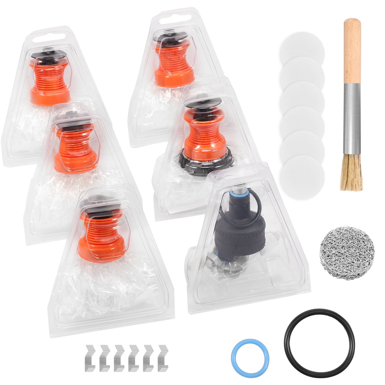 Ikoopy 6Pcs Balloon Replacement Set Plastic Balloon Refill Set Wear Rsistant Balloon Bags Filling Chamber Tube Kit Waterproof Balloon Evaporator Air Tube Fitting Kit for V0lcan0
