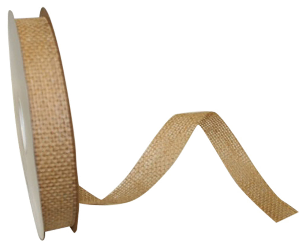 JAM Paper Burlap Orange Ribbon, 2.5in x 20yd, 1/Pack