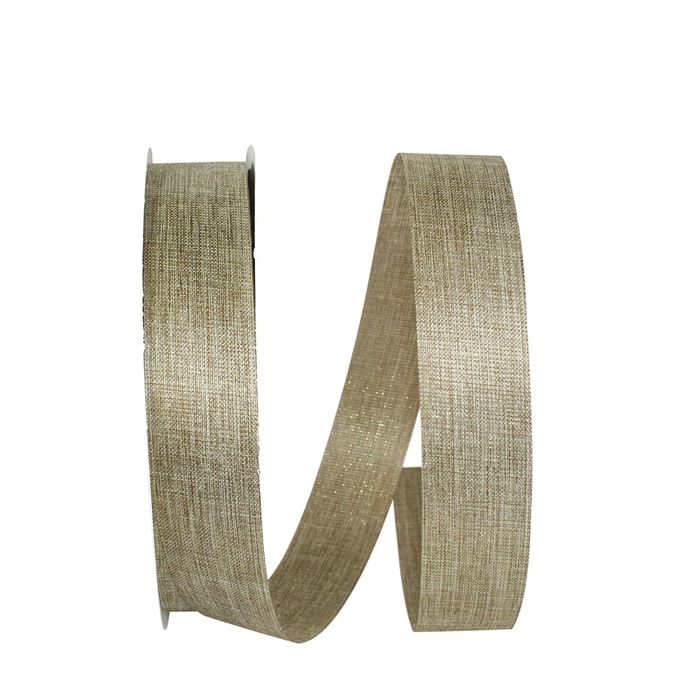 JAM Paper All Occasion Copper Polyester Metallic Christmas Wire Ribbon, 10yd x 4in, 1/Pack