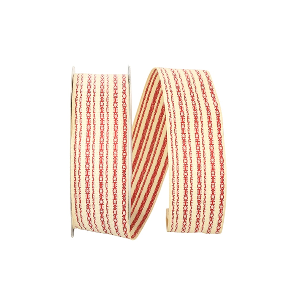 JAM All Occasion Grosgrain Antique White Polyester Ribbon, 1800" x 3"