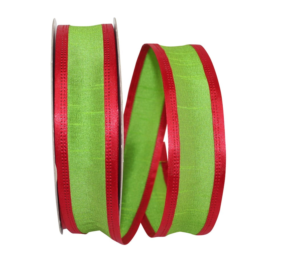 JAM Paper Christmas Gold Metallic Stripe Polyester Ribbon, 10yd x 2.5in, 1/Pack