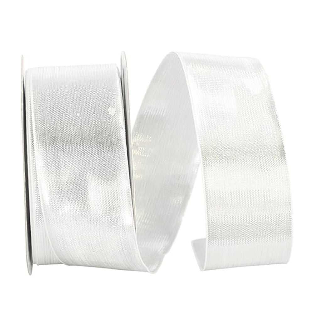 JAM Paper Christmas Overlay Ribbon, Royal Blue & Gold, 2.5 in x 10 yd, 1/Pack