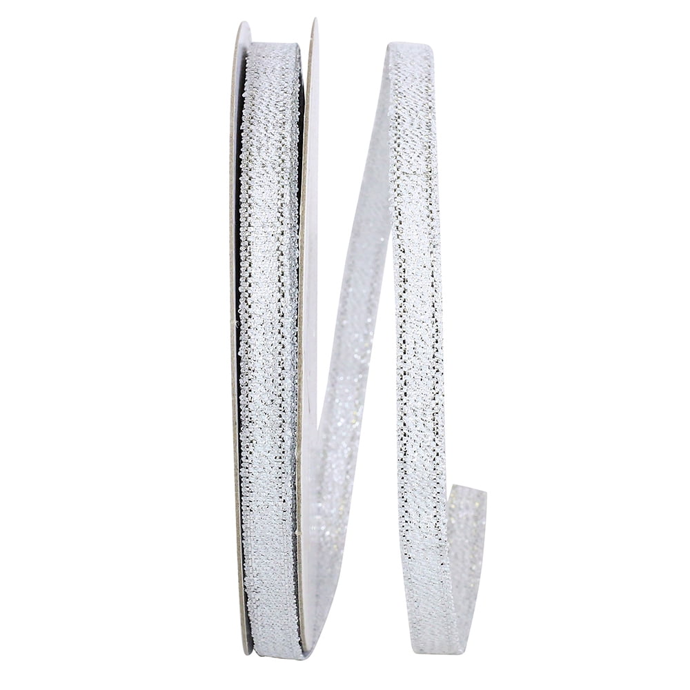 JAM Paper Christmas Gold Nylon Lame Metallic Ribbon, 10yd x 0.37in, 1/Pack