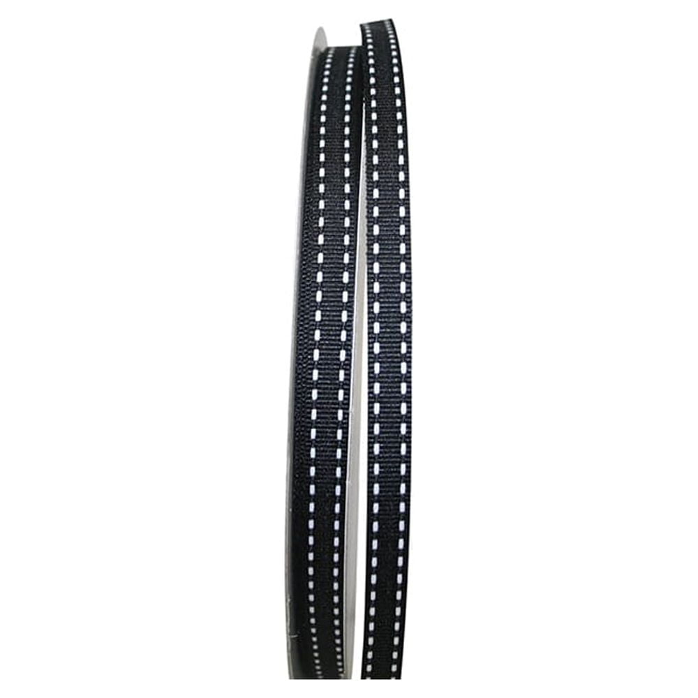 JAM Paper Grosgrain All Occasion Black Saddle Polyester Ribbon, 1800 x 0.37