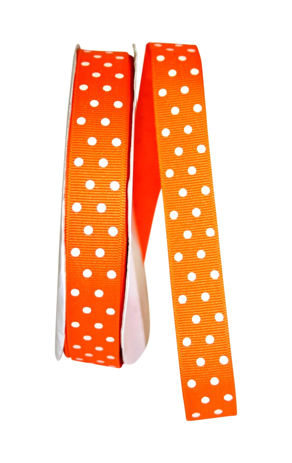 JAM Paper All Occasion Pink Polyester Grosgrain Polka Dot Ribbon, 900" x 0.62"