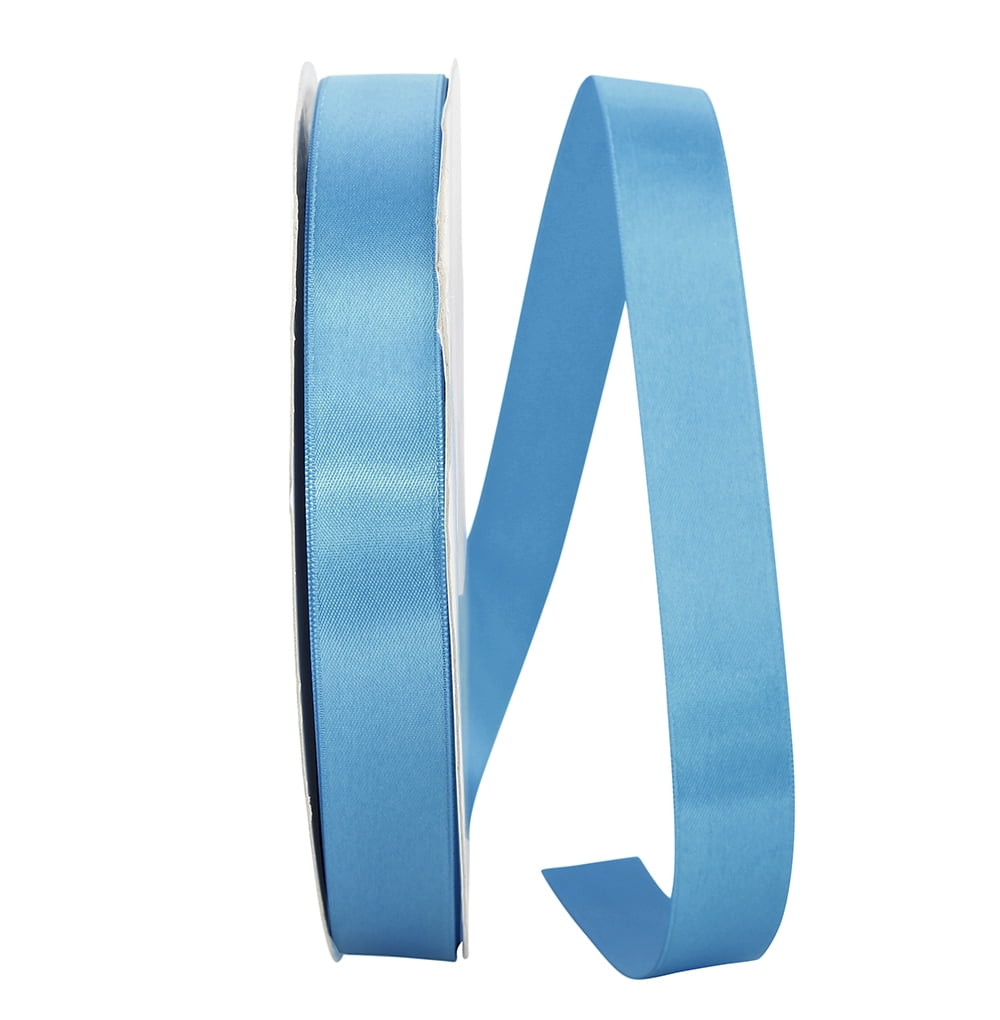 JAM Paper Satin Double Face Turquoise Polyester Ribbon, 3600" x 0.87"