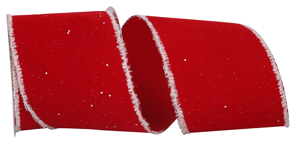 JAM Paper Velvet Christmas Multi-color Polyester Ribbon, 10yd x 2.5in, 1/Pack