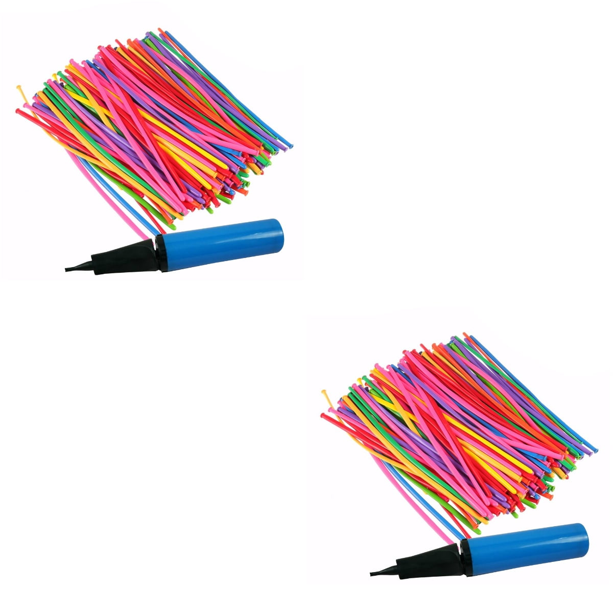 MLINS 402 Pcs  1.5G Long Balloons Twisting Latex Balloons Assorted Color Long Balloons with Hand Pump (Random Color)