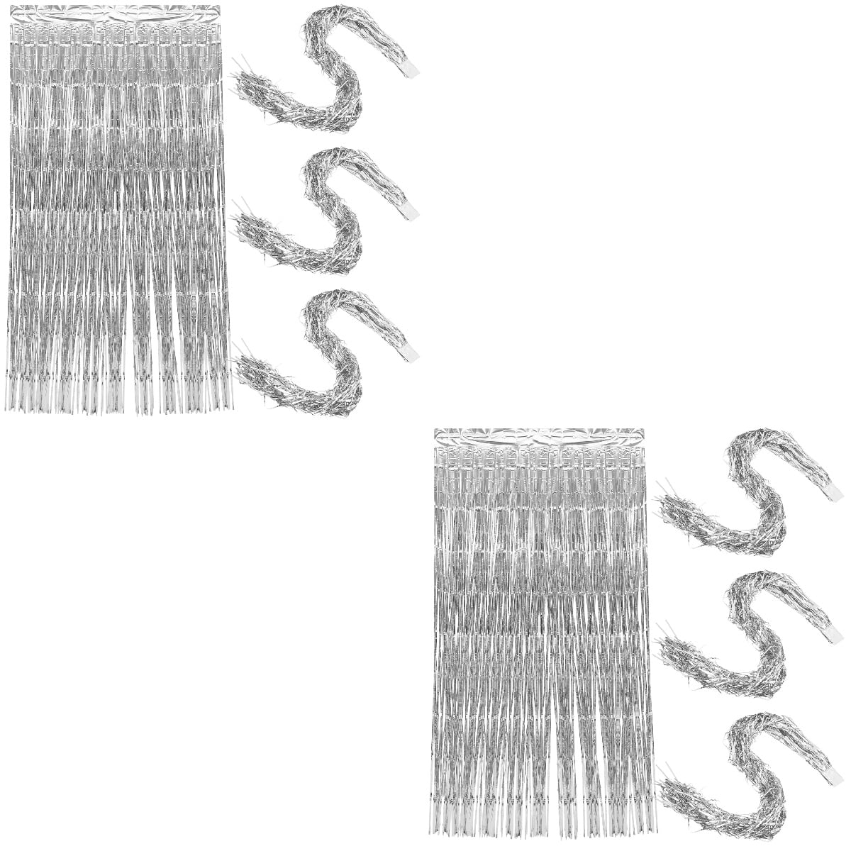 Masteelf 8 pcs Foil Curtains Party Curtain Streamers Birthday Party Decoration Background Photo Props
