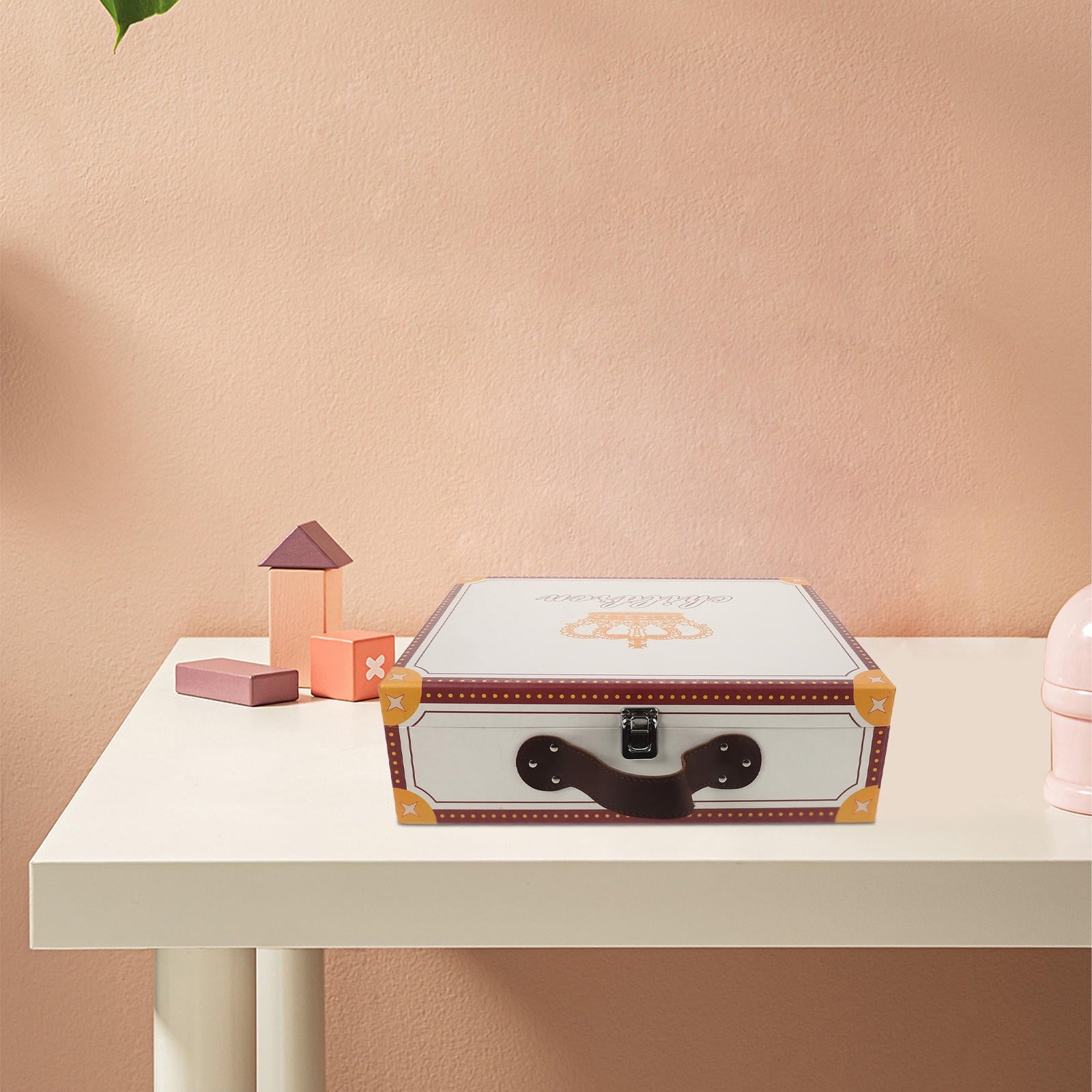 Masteelf Paper Suitcase Gift Packing Box Handheld Gift Suitcase Decorative Paper Gift Wrapping Box Party Favor