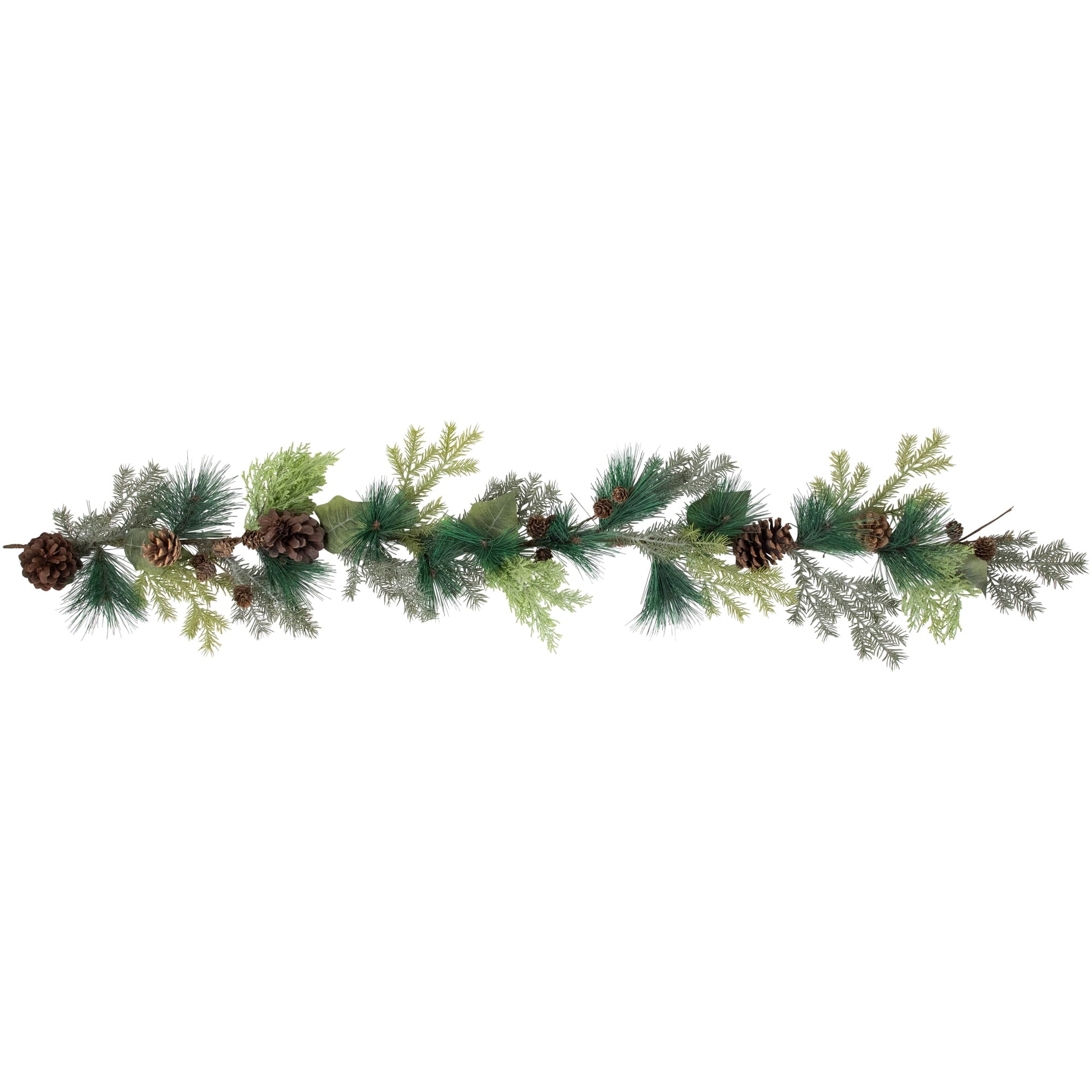 Northlight 5' x 6" Pine Cone and Cedar Artificial Christmas Garland, Unlit