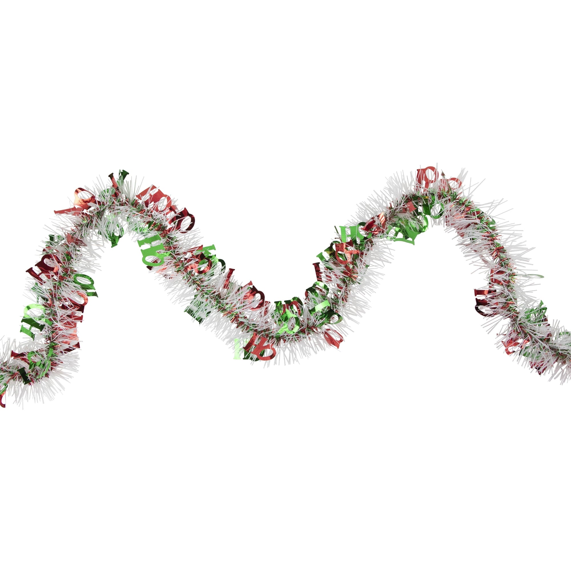 Northlight Christmas Light Bulb Wrapped Tinsel Commercial Garland - 50' x 2" - Green and Multicolor