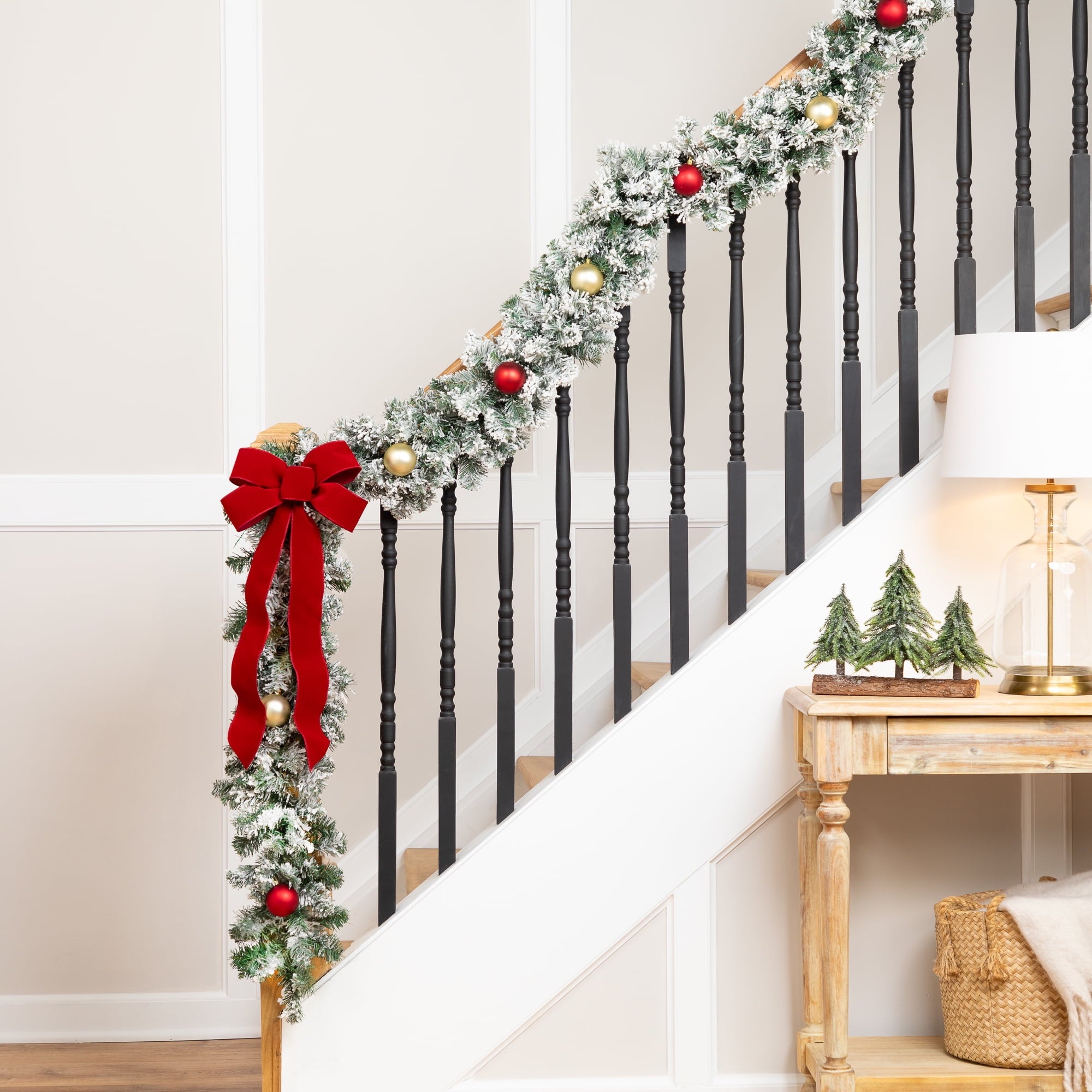 Northlight Flocked Madison Pine Artificial Christmas Garland - 9' x 10" - Unlit
